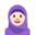 woman with headscarf, light skin tone